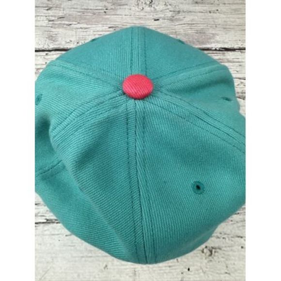 New Mitchell & Ness San Antonio Spurs Deadstock Snapback Hat Teal Pink NOS - Picture 6 of 10